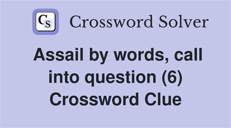 assail crossword clue|assail crossword clue dan word.